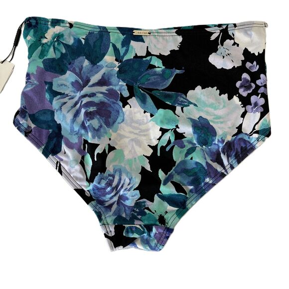 NEW Calvin Klein Womens Floral Print High Waisted Swimsuit Bottom Medium - Picture 2 of 5